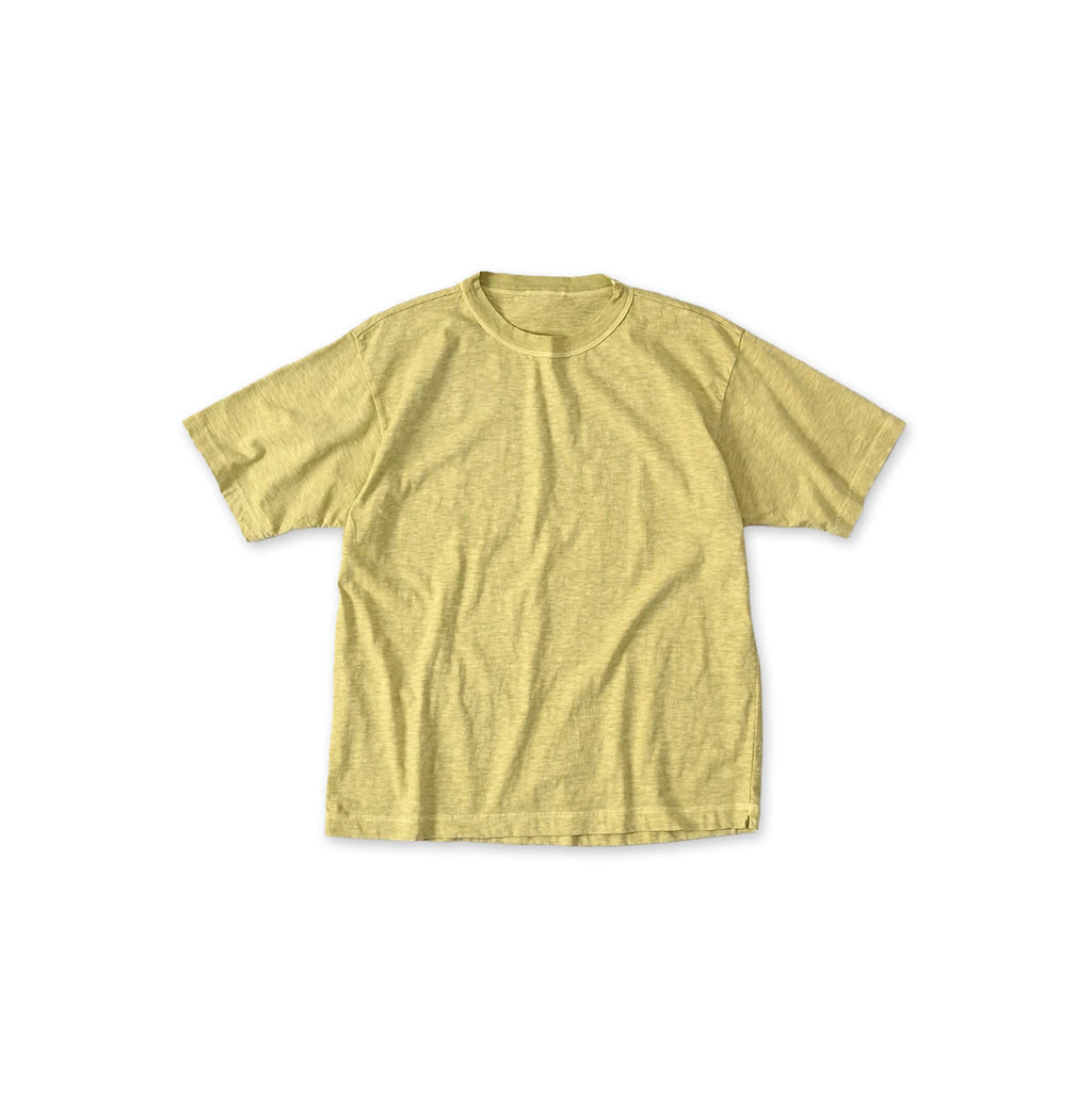 Plant Dyed Tenjiku 908 Ocean T-shirt Lemongrass