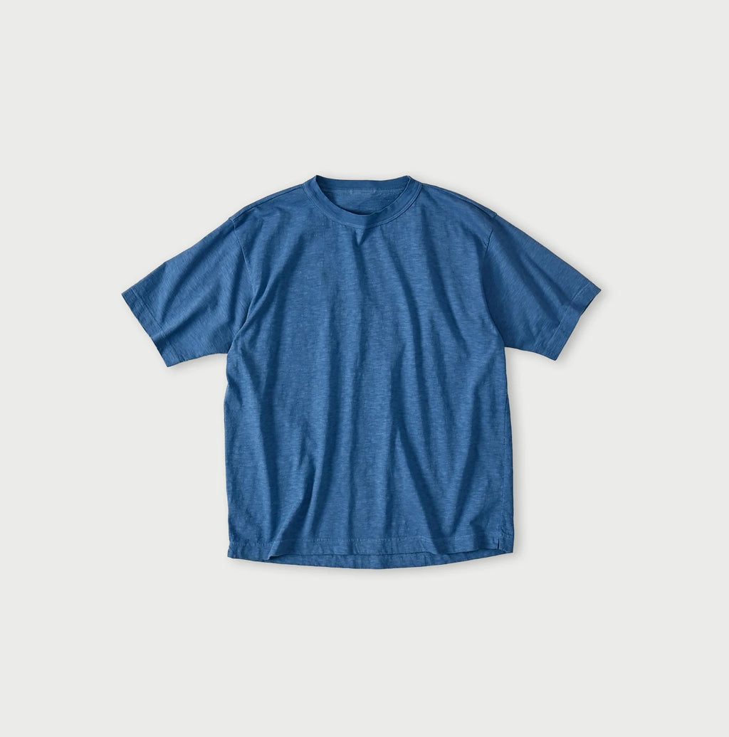 Plant Dyed Tenjiku 908 Ocean T-shirt Gardenia