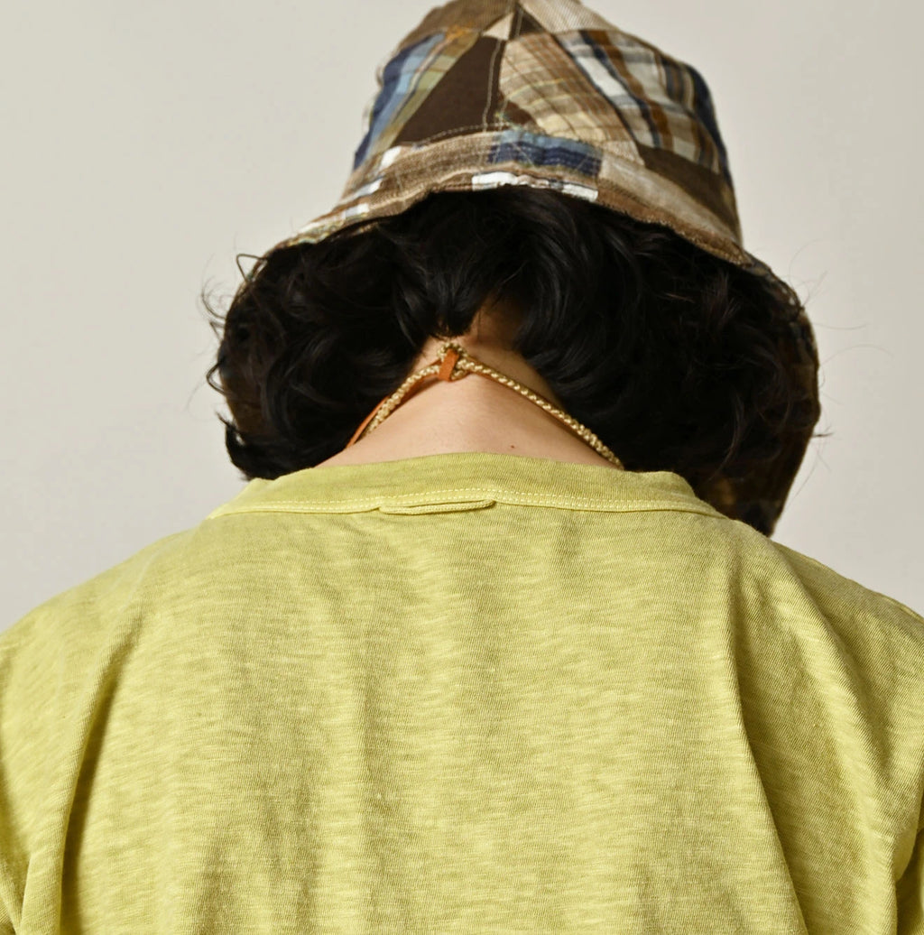Plant Dyed Tenjiku 908 Ocean T-shirt Detail