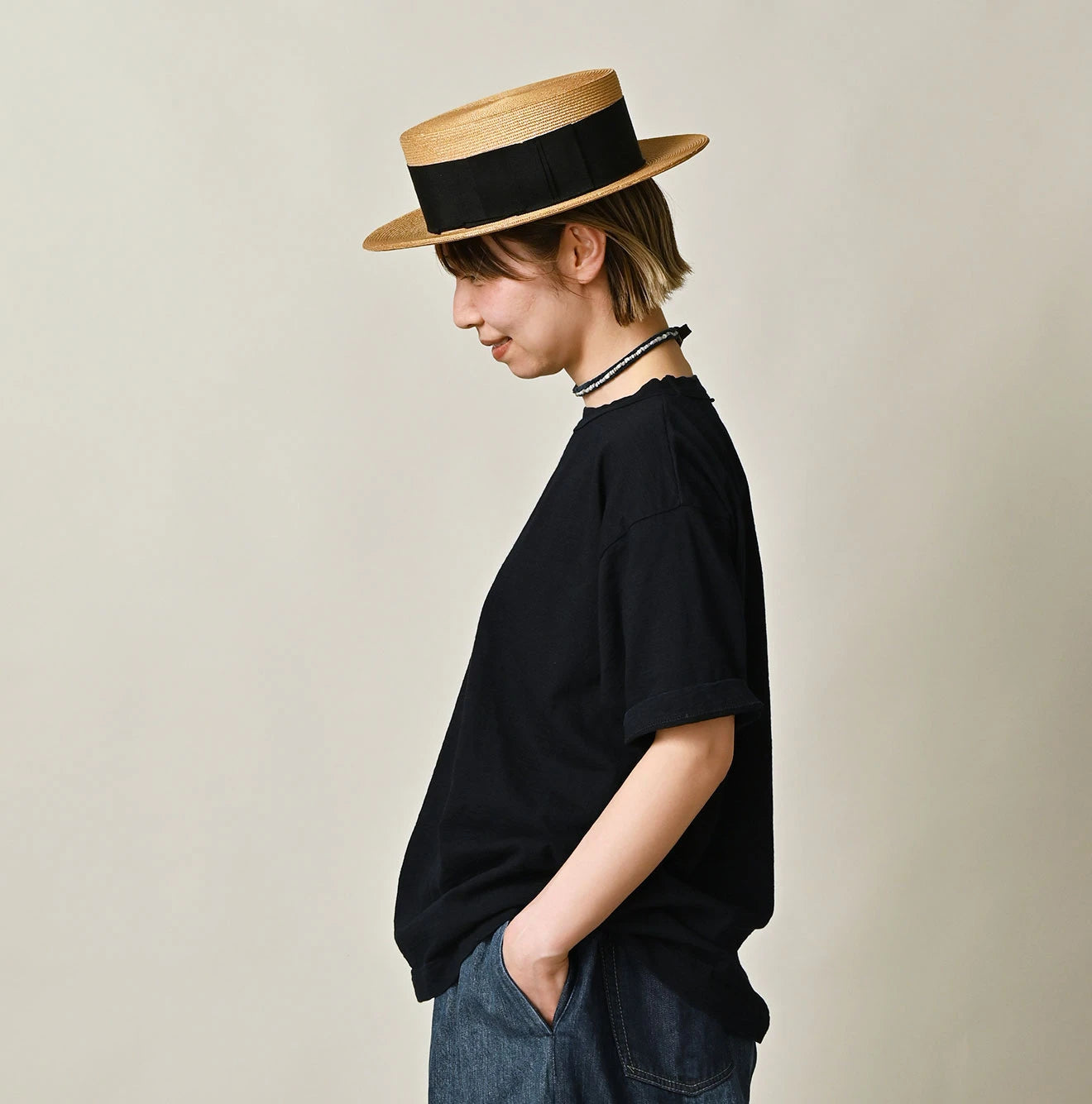 Indigo Tenjiku 908 Ocean T-shirt Female Model