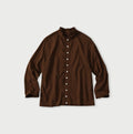 45 Plant Dyed Tenjiku Frill Square Cardigan Walnut