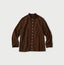 45 Plant Dyed Tenjiku Frill Square Cardigan Walnut