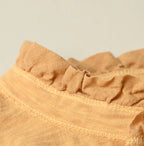 45 Plant Dyed Tenjiku Frill Square Cardigan Detail