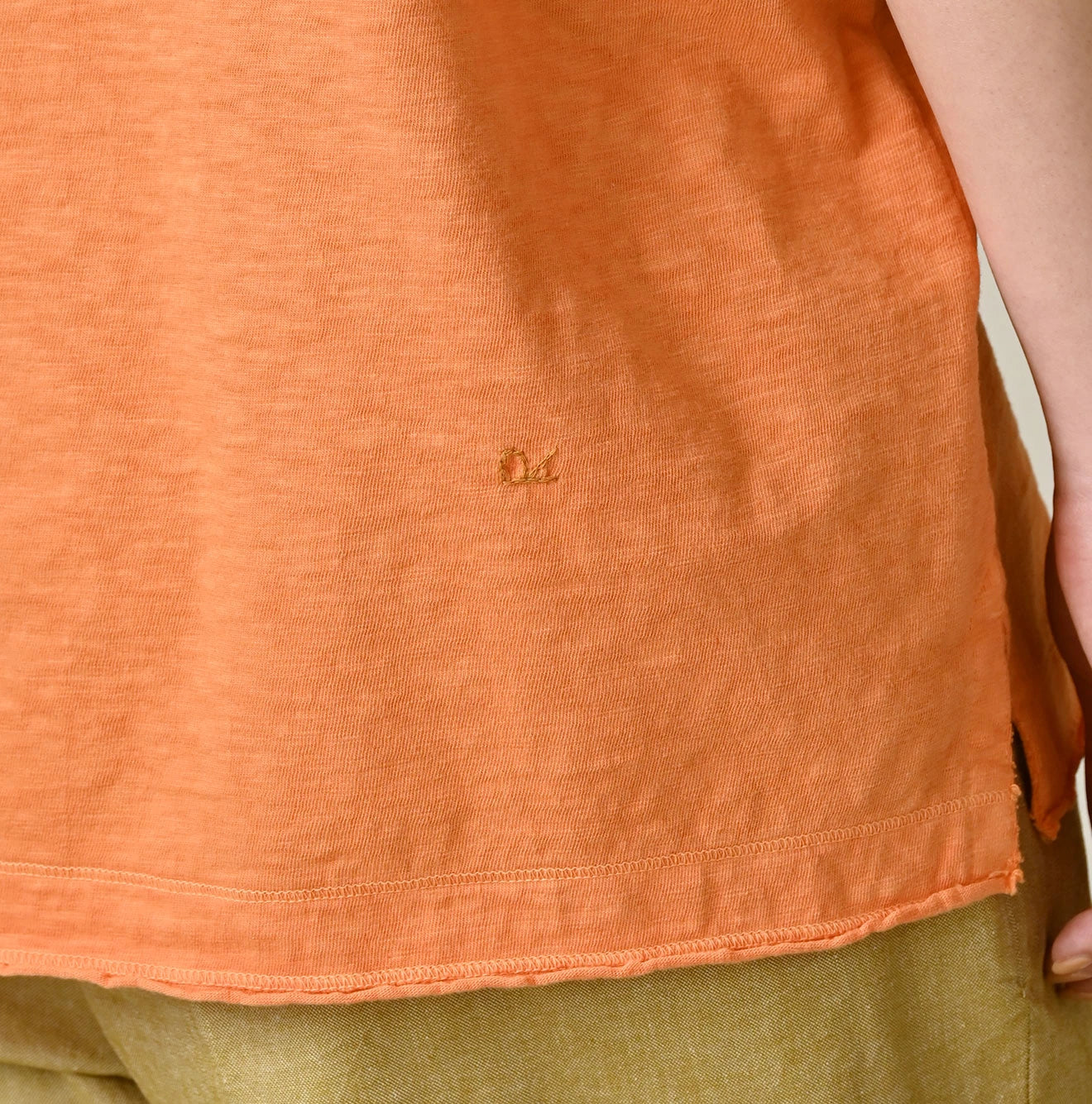 45 Plant Dyed Tenjiku 908 Polo Shirt Detail