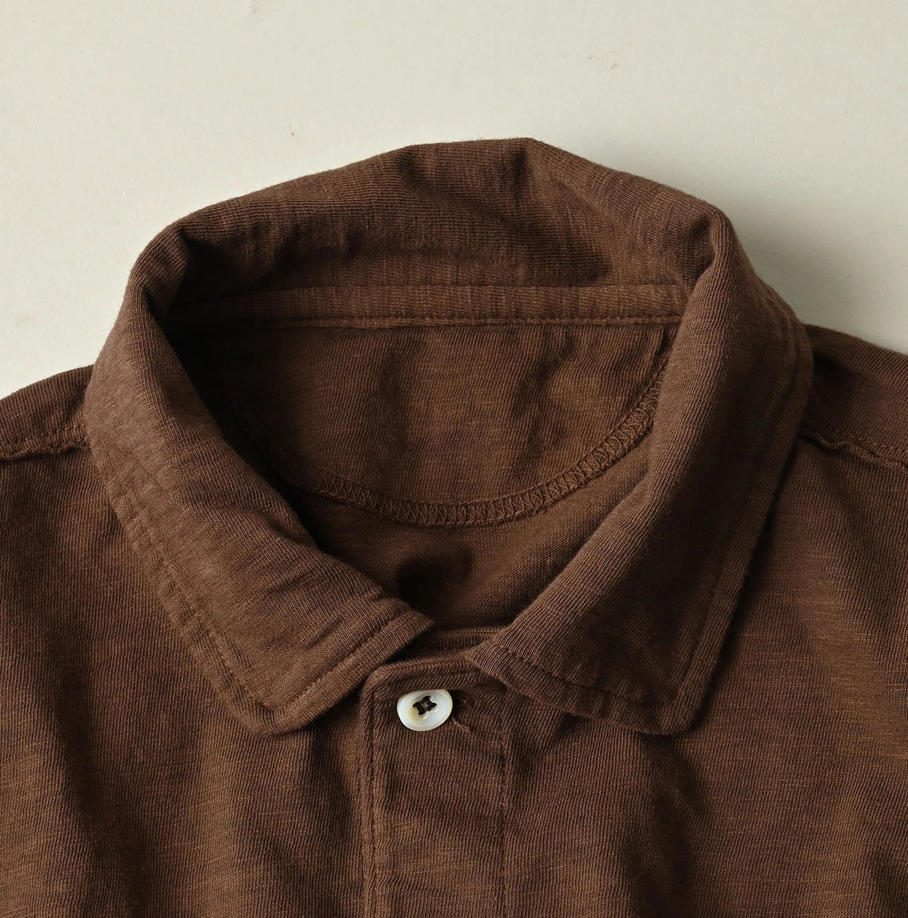 45 Plant Dyed Tenjiku 908 Polo Shirt Detail