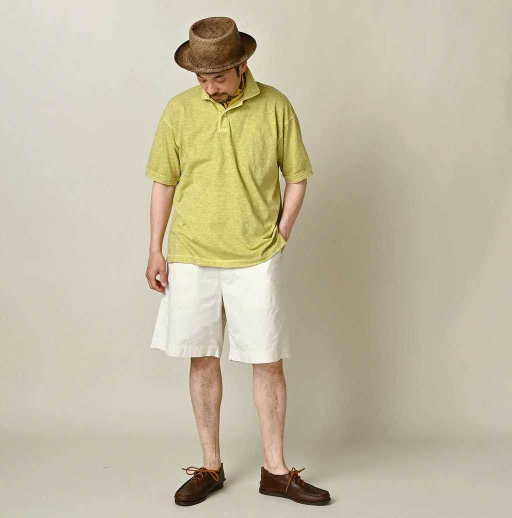 45 Plant Dyed Tenjiku 908 Polo Shirt Male Model
