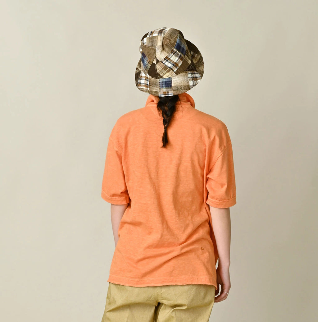 45 Plant Dyed Tenjiku 908 Polo Shirt Female Model