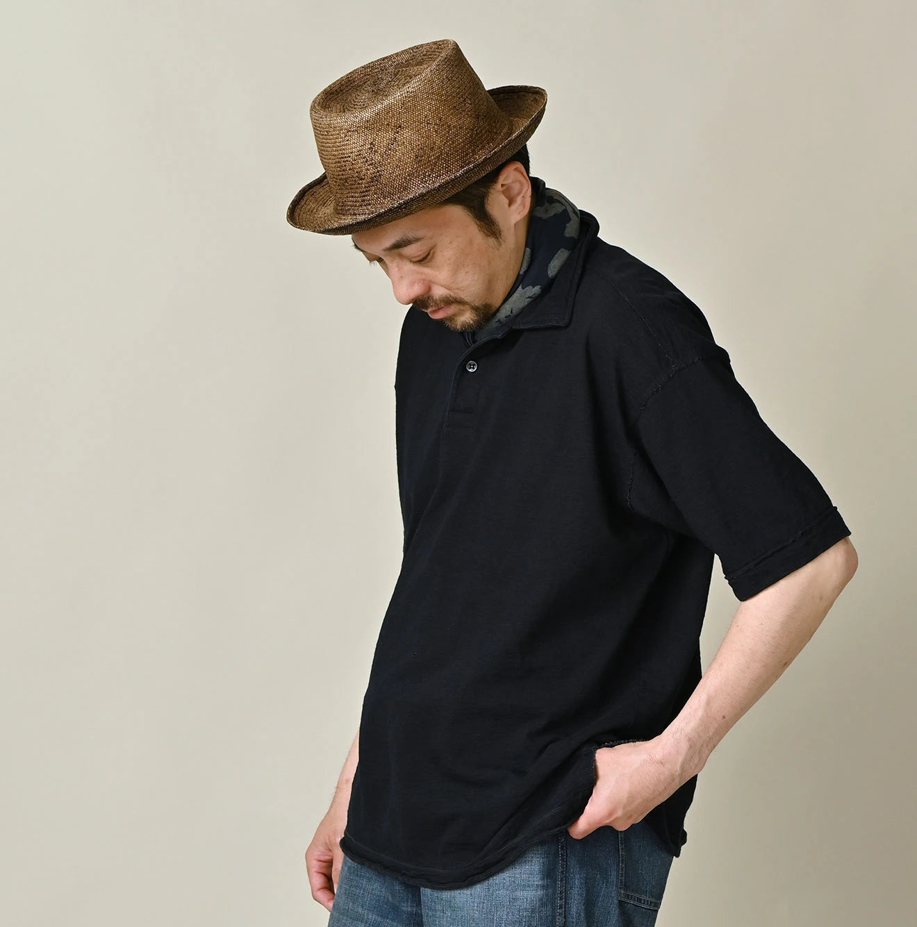 Indigo Tenjiku 908 Polo Shirt Male Model
