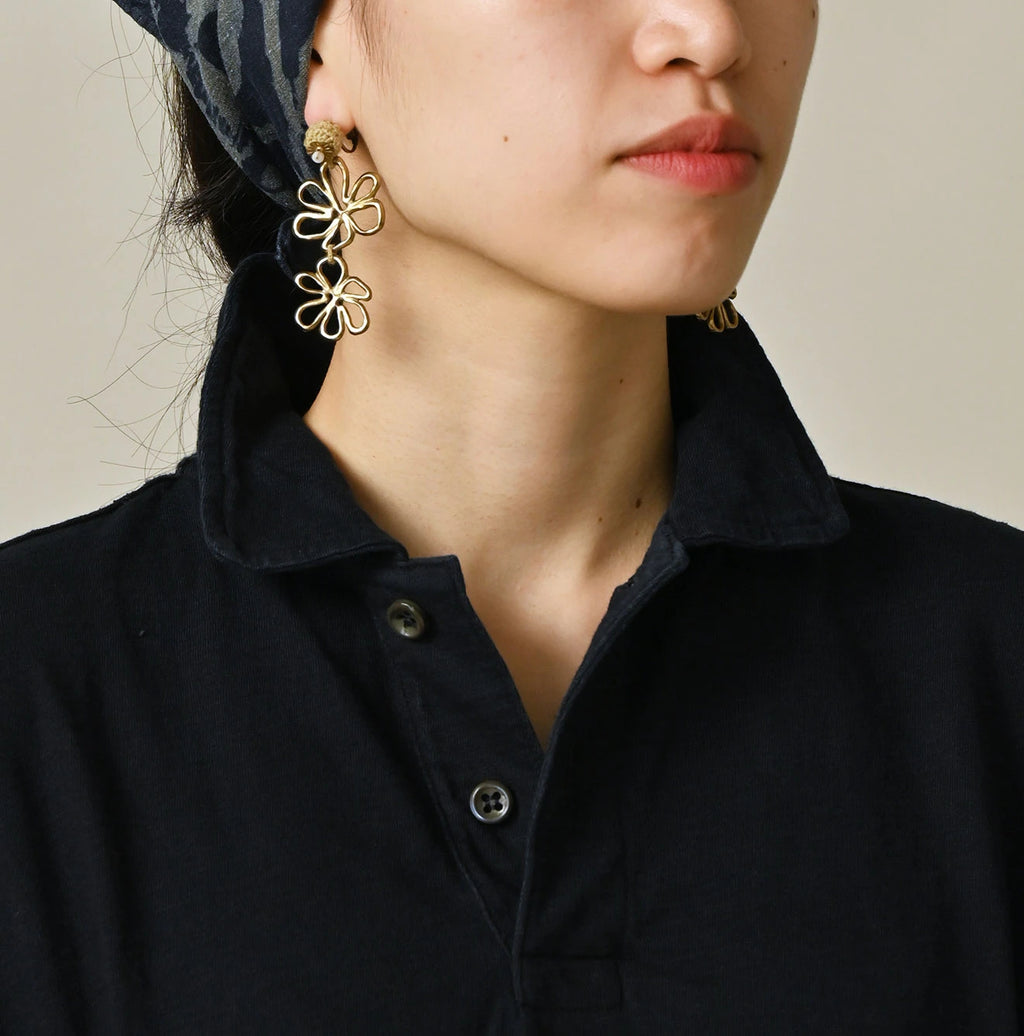 Indigo Tenjiku 908 Polo Shirt Detail