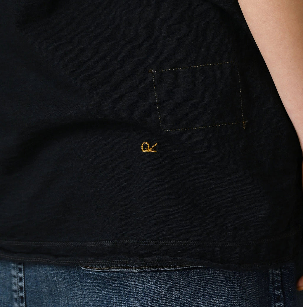 Indigo Tenjiku 908 Polo Shirt Detail
