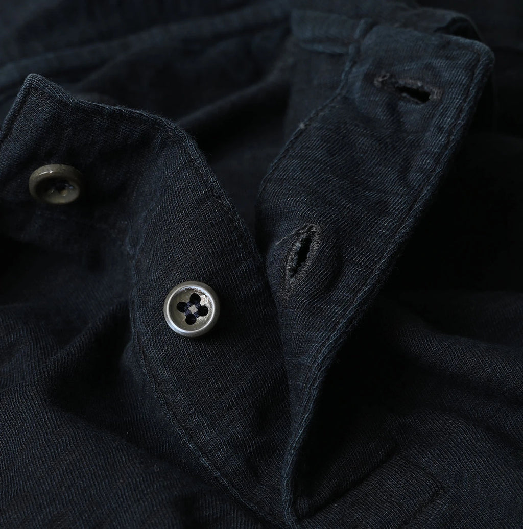 Indigo Tenjiku 908 Polo Shirt Detail