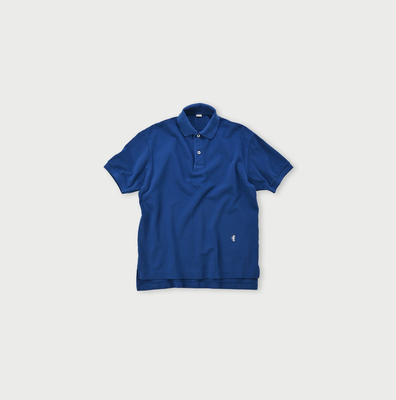 Supima Cotton Kanoko Loafer Polo Marine Blue