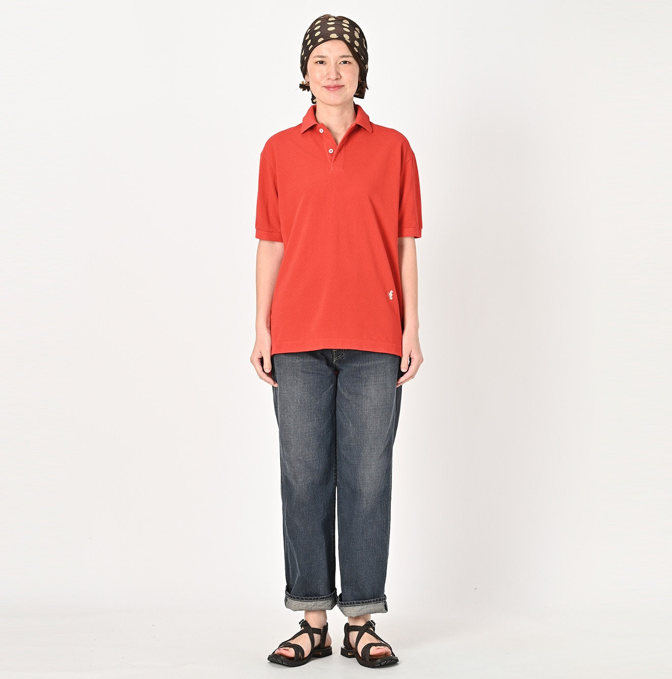 Supima Cotton Kanoko Loafer Polo Female Model