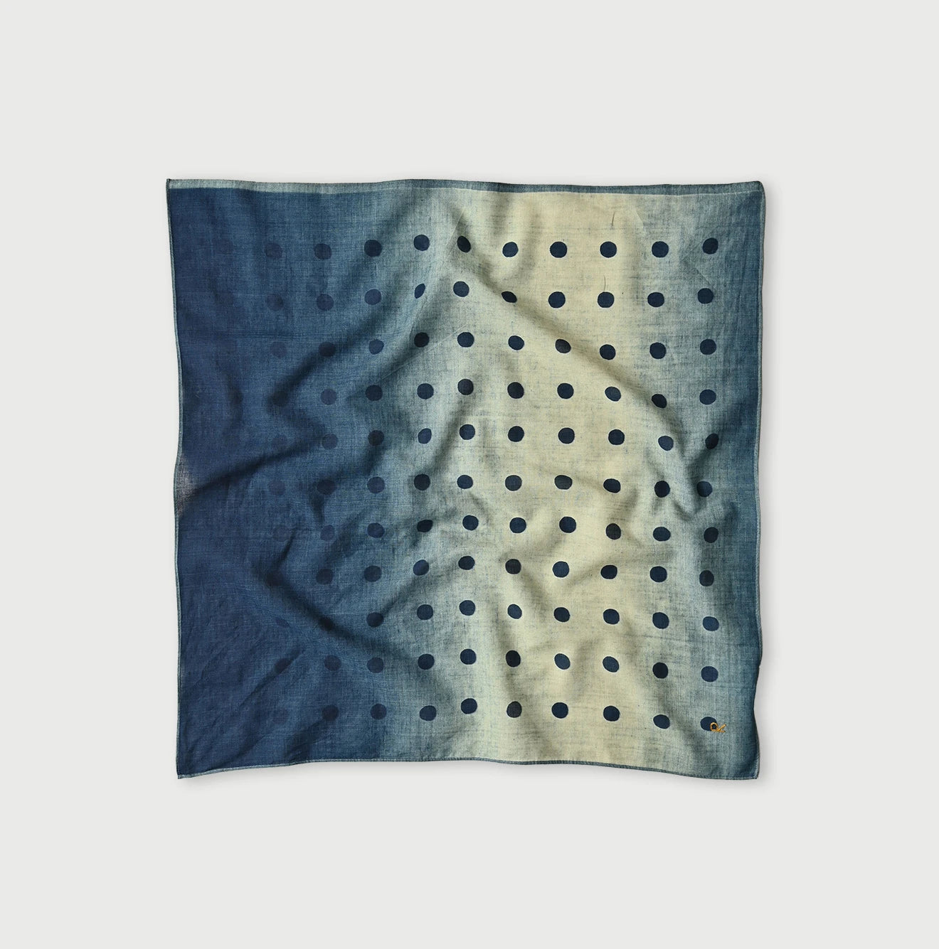 Indigo Supima Selvage Spring Mist Bandana Navy