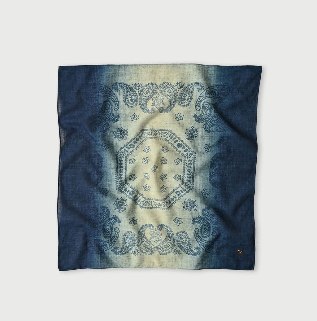 Indigo Supima Selvage Spring Mist Bandana