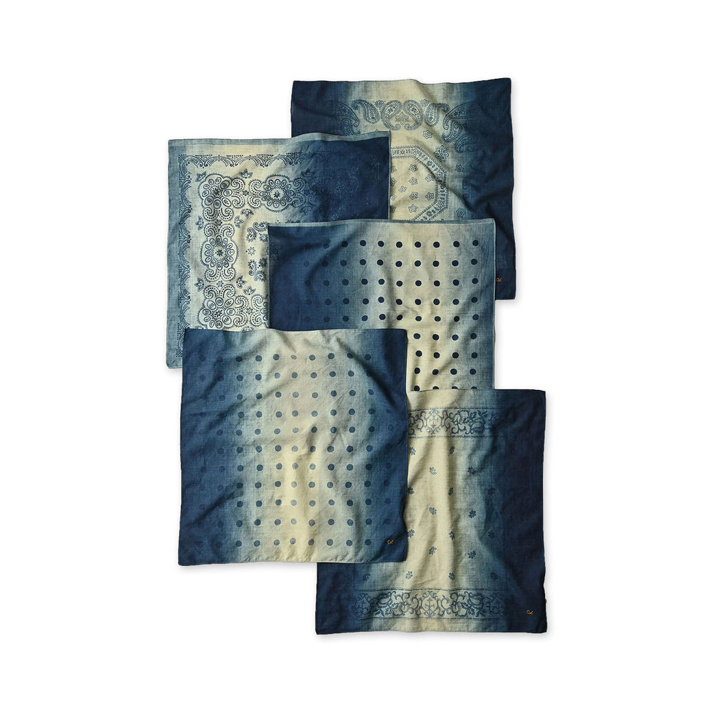Indigo Supima Selvage Spring Mist Bandana