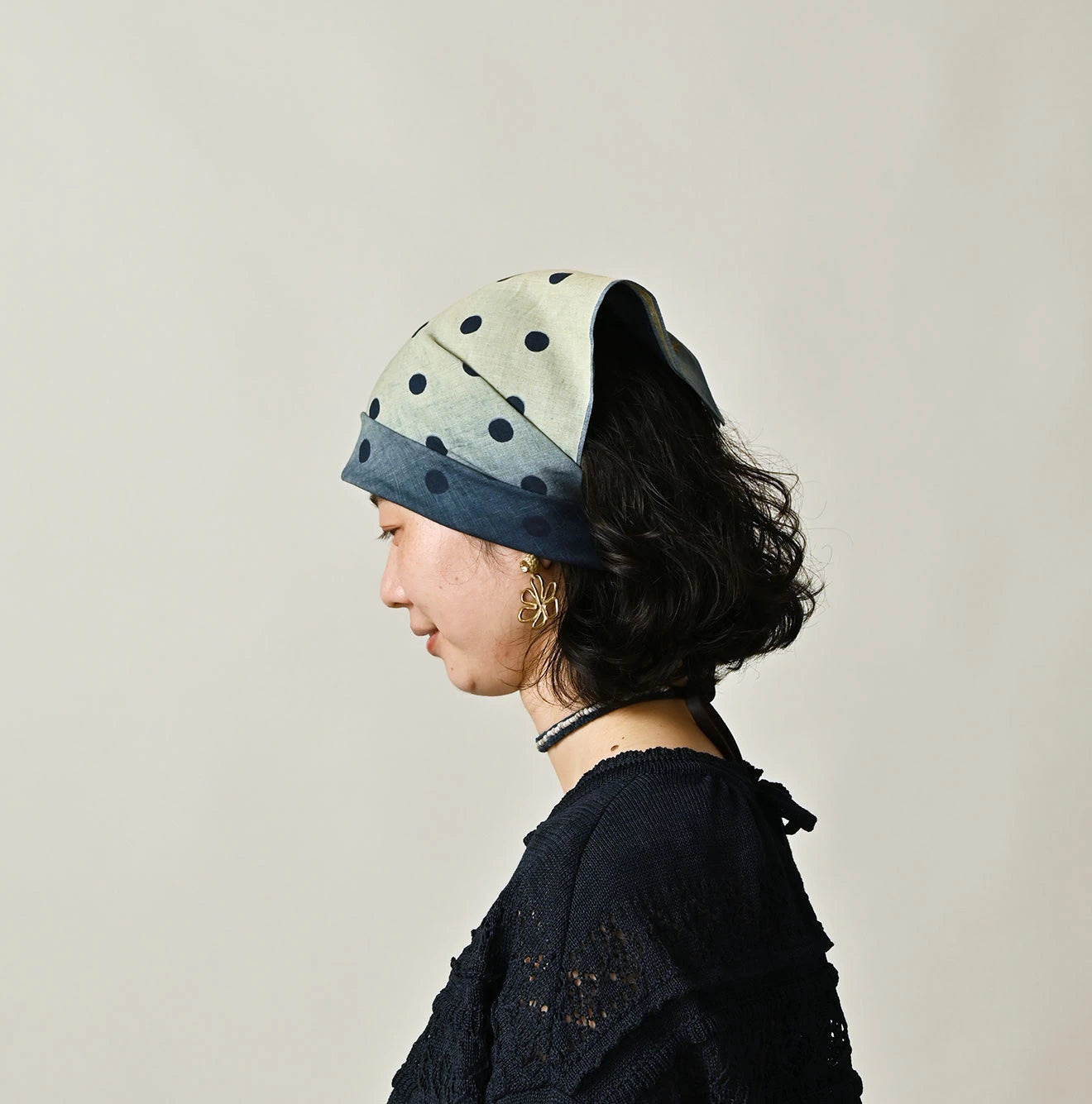 Indigo Supima Selvage Spring Mist Bandana