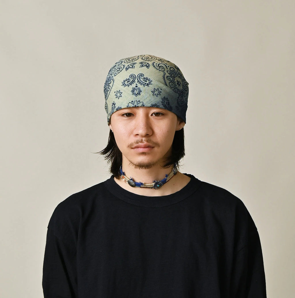 Indigo Supima Selvage Spring Mist Bandana