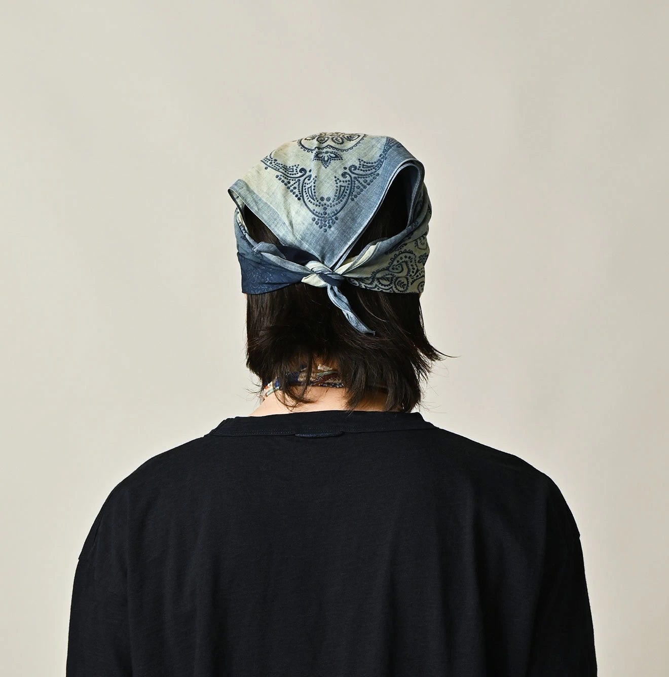 Indigo Supima Selvage Spring Mist Bandana