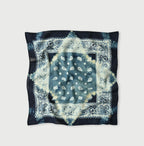 Indigo Gauze Flower Storm Bandana #77 Indigo Zyu