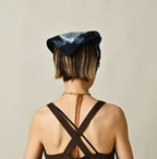 Indigo Gauze Flower Storm Bandana
