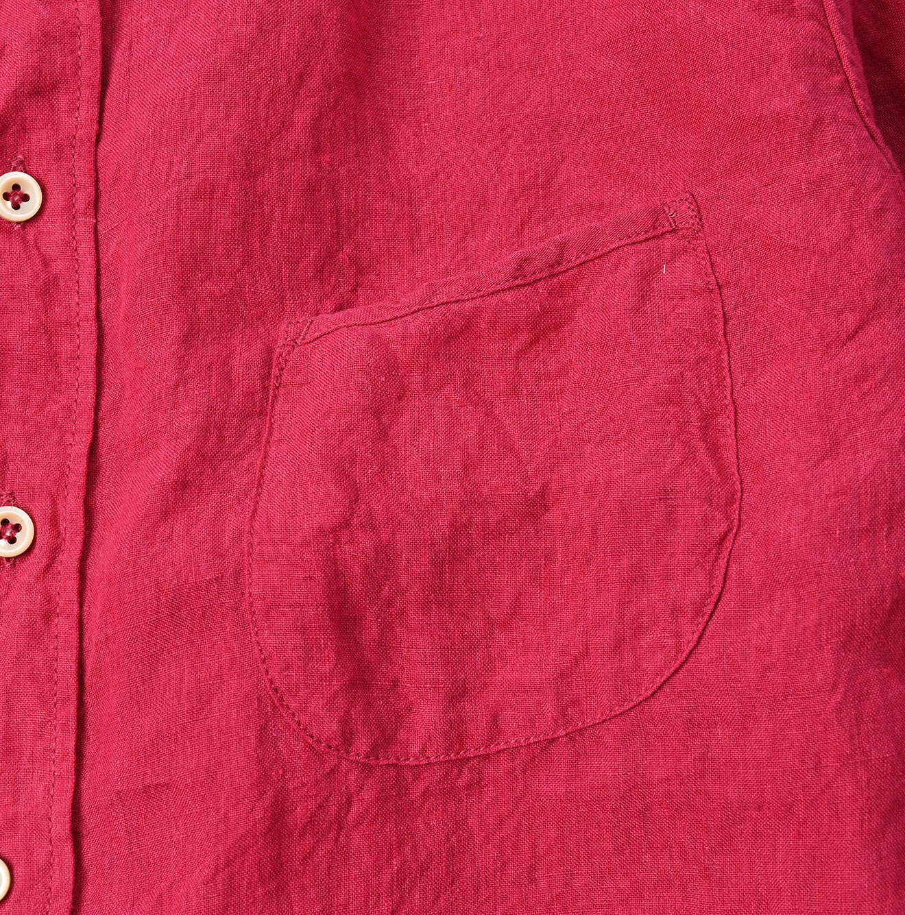 Indian Linen Chambray 908 Petite Collar Ocean Shirt Detail