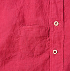 Indian Linen Chambray 908 Petite Collar Ocean Shirt Detail
