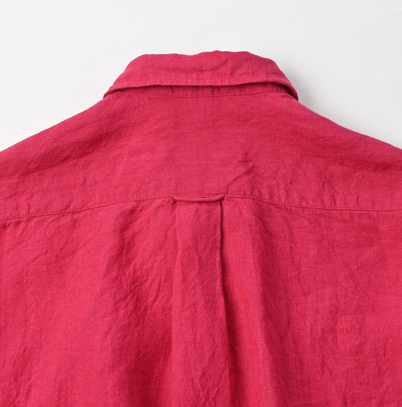 Indian Linen Chambray 908 Petite Collar Ocean Shirt Detail