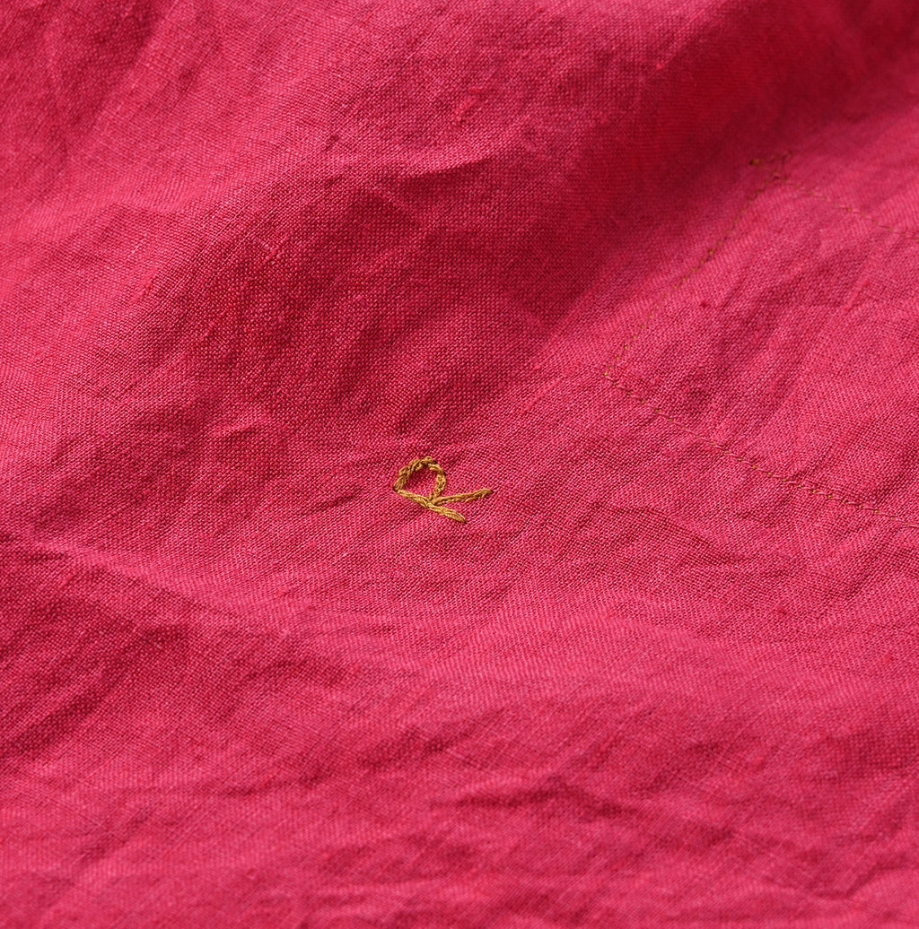 Indian Linen Chambray 908 Petite Collar Ocean Shirt Detail