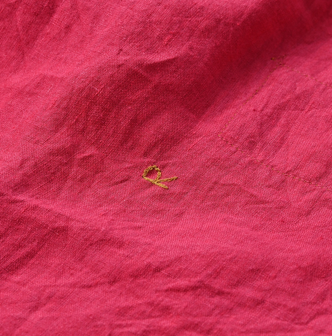 Indian Linen Chambray 908 Petite Collar Ocean Shirt Detail
