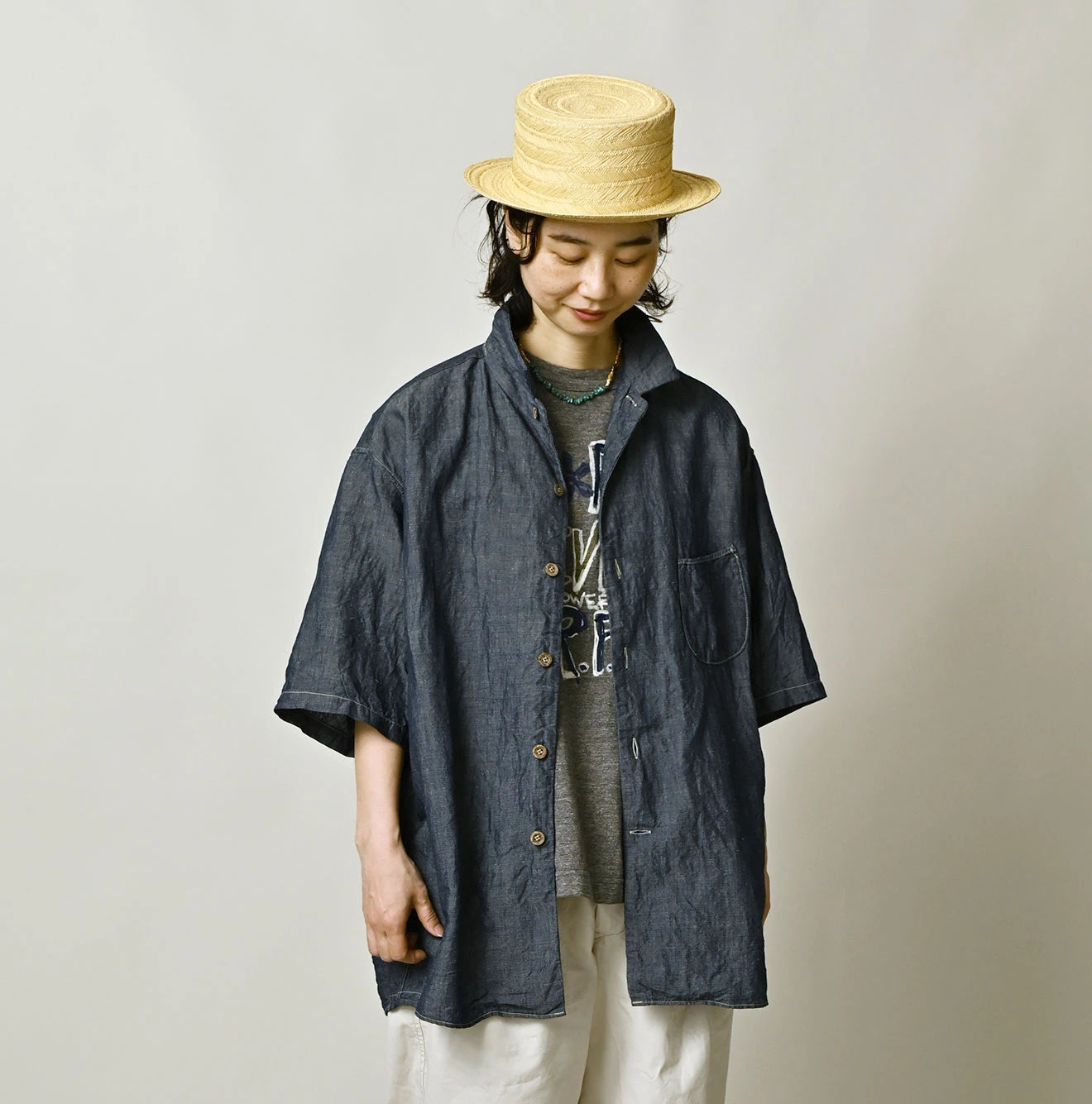 Cotton Linen Dungaree LeiLei Shirt MEN Nou