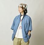 Cotton Linen Dungaree LeiLei Shirt MEN Distressed
