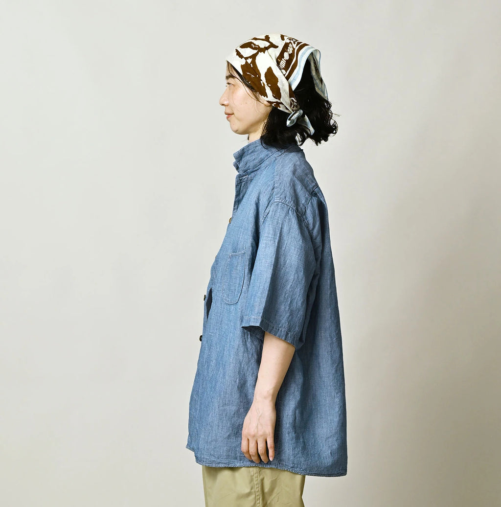 Cotton Linen Dungaree LeiLei Shirt MEN Distressed