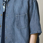 Cotton Linen Dungaree LeiLei Shirt MEN Distressed