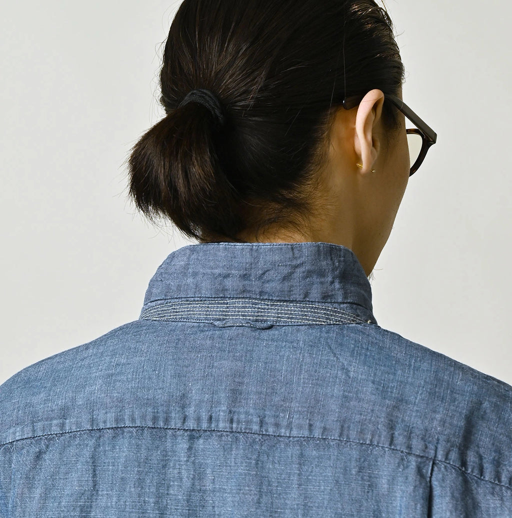Cotton Linen Dungaree LeiLei Shirt MEN Distressed