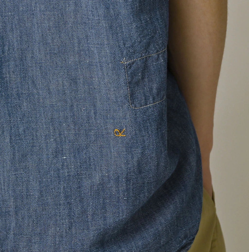 Cotton Linen Dungaree LeiLei Shirt MEN Distressed
