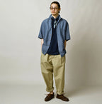 Cotton Linen Dungaree LeiLei Shirt MEN Distressed