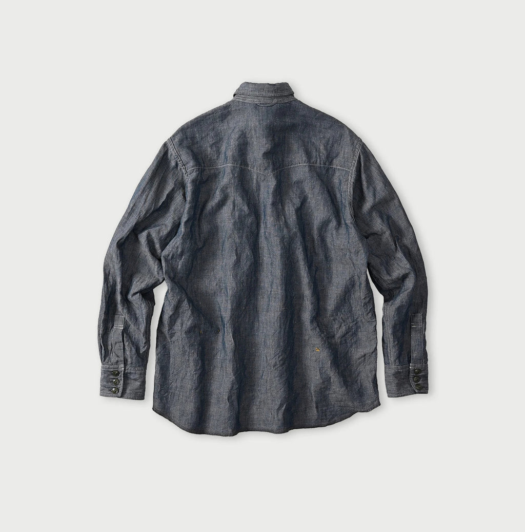 Cotton Linen Dungaree 908 Ocean Eastern Shirt Nou