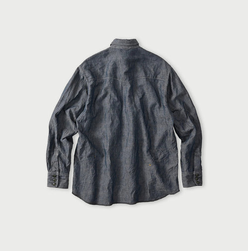 Cotton Linen Dungaree 908 Ocean Eastern Shirt Nou