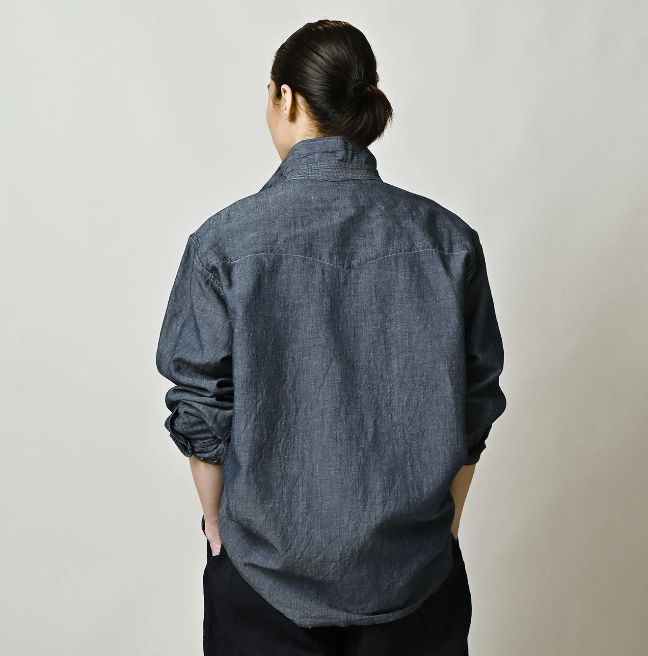 Cotton Linen Dungaree 908 Ocean Eastern Shirt Nou