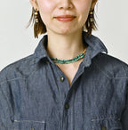Cotton Linen Dungaree 908 Ocean Eastern Shirt Nou
