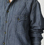 Cotton Linen Dungaree 908 Ocean Eastern Shirt Nou