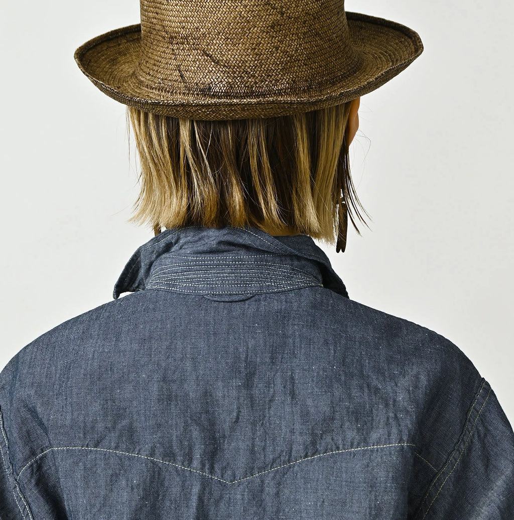 Cotton Linen Dungaree 908 Ocean Eastern Shirt Nou