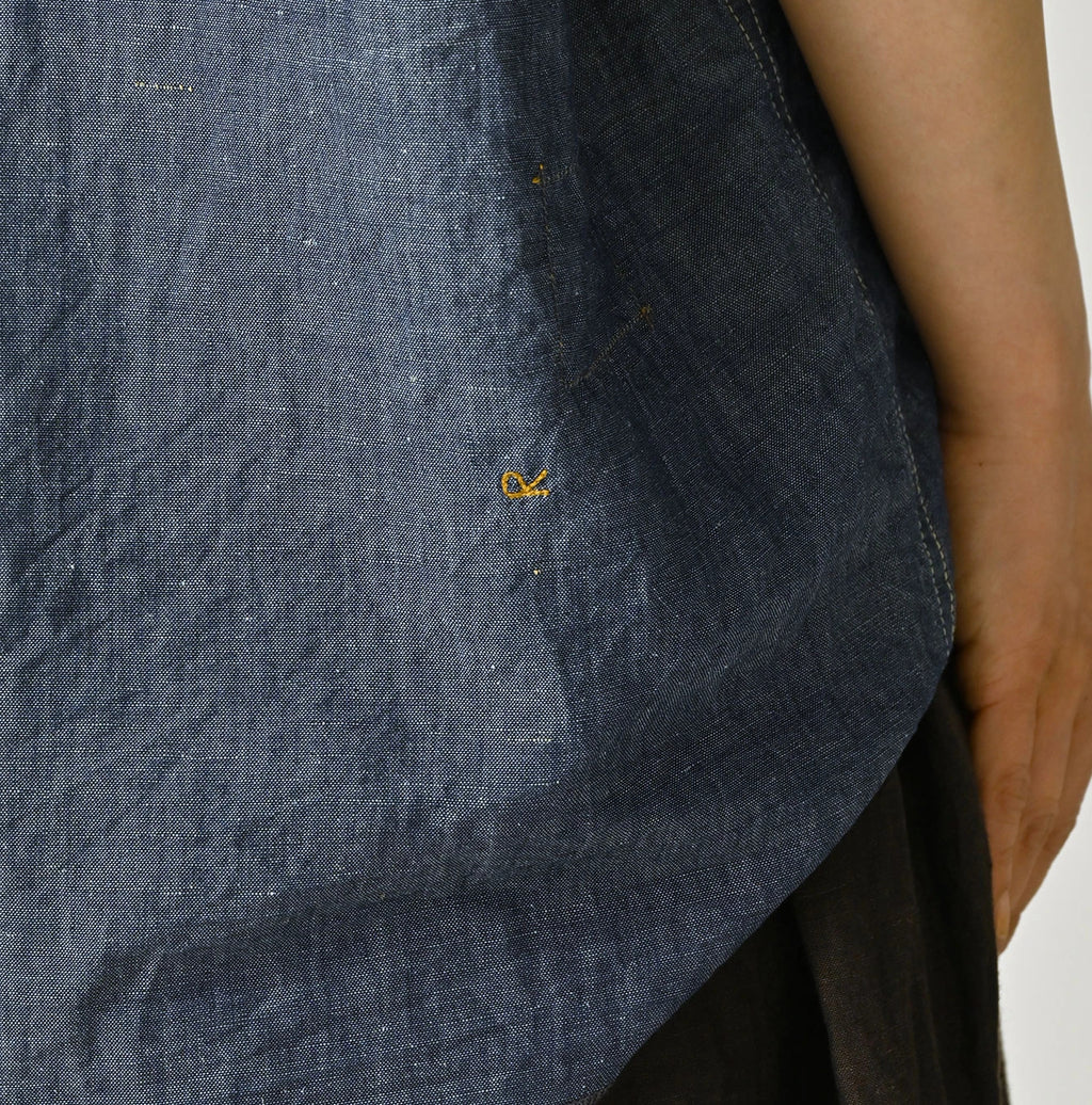 Cotton Linen Dungaree 908 Ocean Eastern Shirt Nou