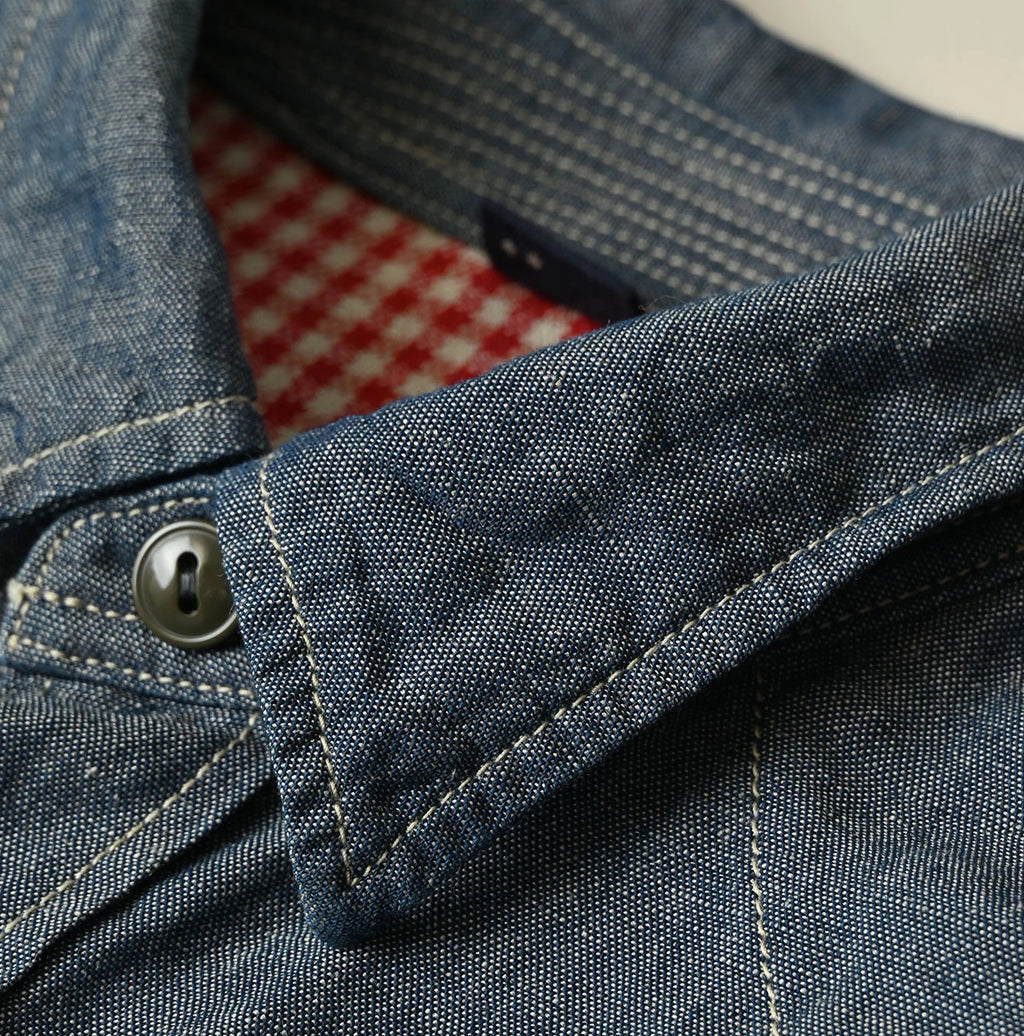 Cotton Linen Dungaree 908 Ocean Eastern Shirt Nou