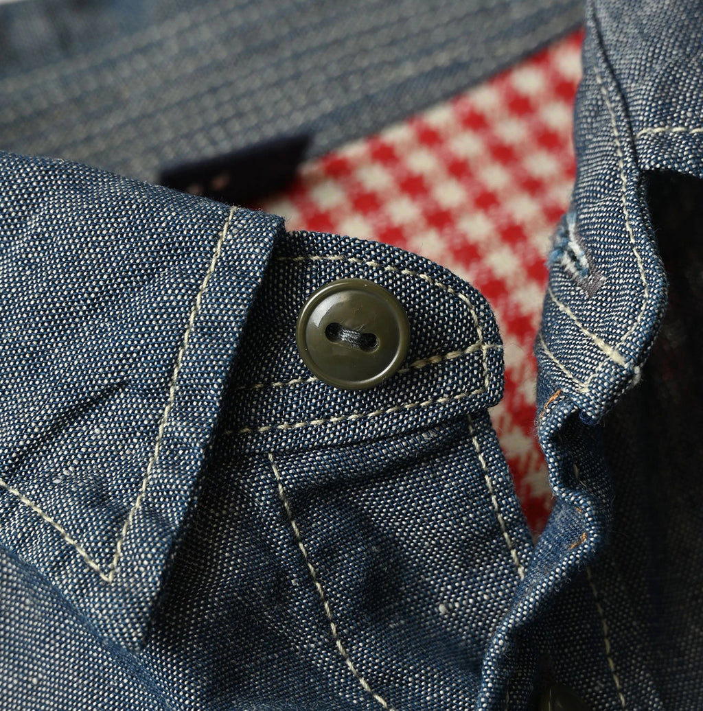 Cotton Linen Dungaree 908 Ocean Eastern Shirt Nou
