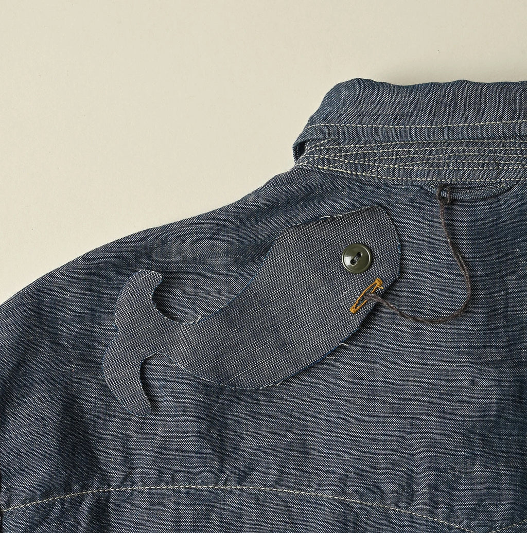 Cotton Linen Dungaree 908 Ocean Eastern Shirt Nou