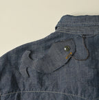 Cotton Linen Dungaree 908 Ocean Eastern Shirt Nou