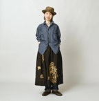 Cotton Linen Dungaree 908 Ocean Eastern Shirt Nou