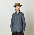 Cotton Linen Dungaree 908 Ocean Eastern Shirt Nou